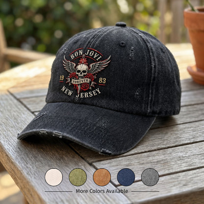 BJO Forever New Jersey Distressed Denim Cap