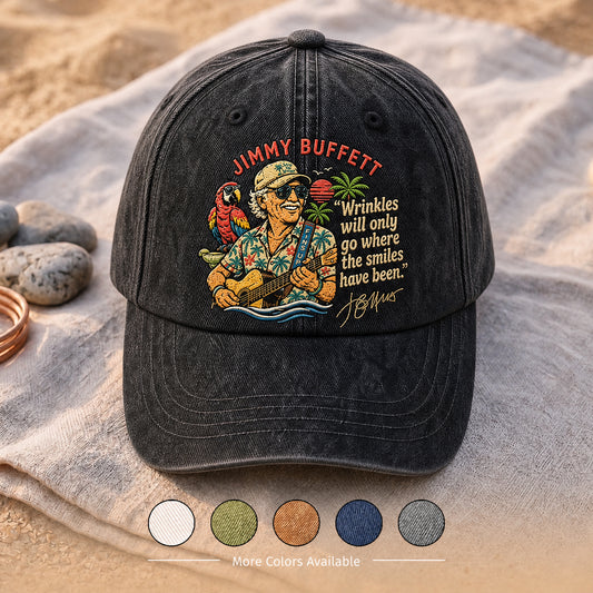 JBU Portrait & Parrot Distressed Denim Cap